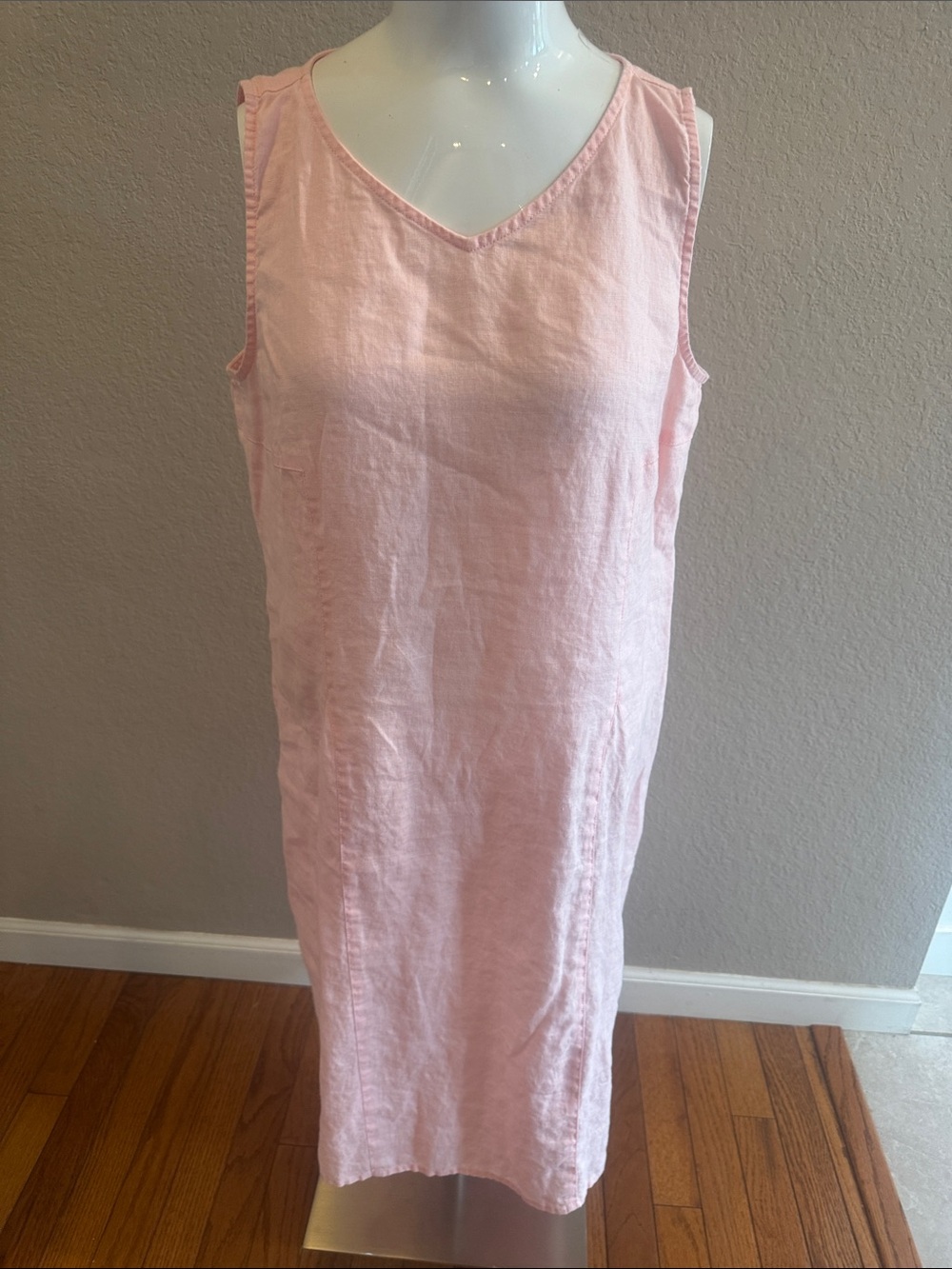 J. Jill Lightweight Linen‎ V-Neck Tunic in Blush